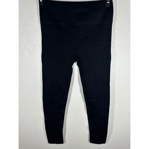 Fabletics Leggings Womens M Black Seamless High Waisted Compression Yoga Ribbed